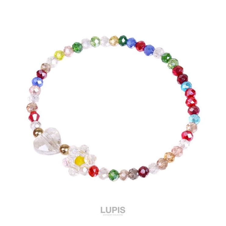フラワー×ハートビーズブレスレット [品番：LPSA0004657]｜LUPIS