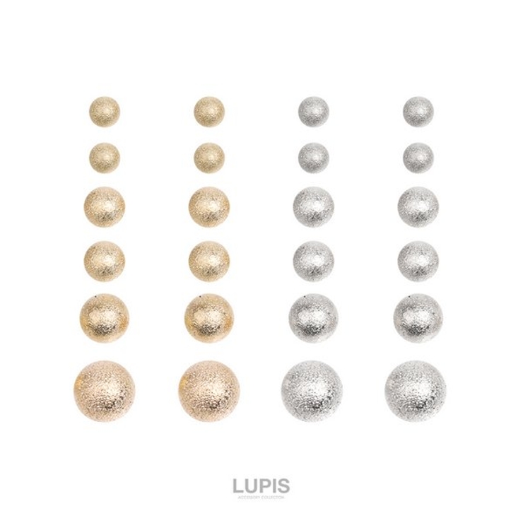 マットメタルボールピアスセット | LUPIS | 詳細画像2 