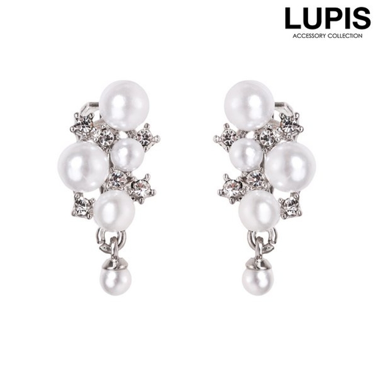 パール×ストーンラグジュアリーイヤリング | LUPIS | 詳細画像1 