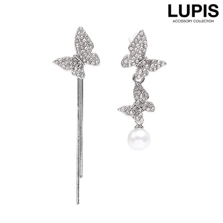 パヴェバタフライアシンメトリーピアス | LUPIS | 詳細画像1 