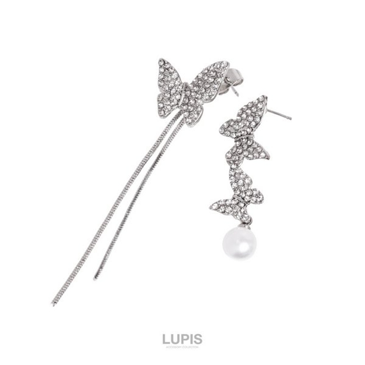 パヴェバタフライアシンメトリーピアス | LUPIS | 詳細画像2 
