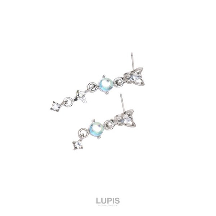 【S925ポスト】バタフライ×オーロラボールピアス | LUPIS | 詳細画像3 