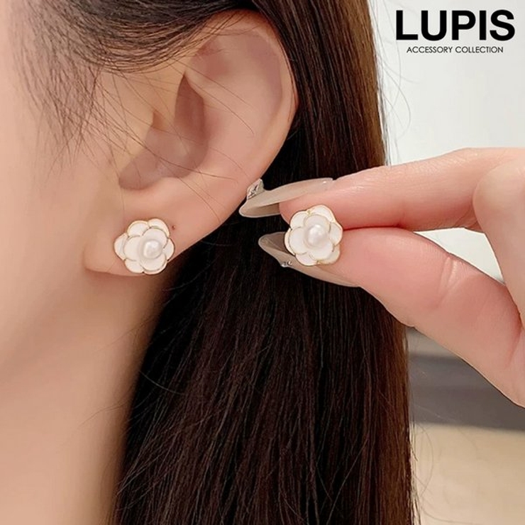 【S925ポスト】ブランシュフラワーピアス | LUPIS | 詳細画像1 
