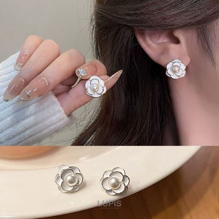 【S925ポスト】ブランシュフラワーピアス | LUPIS | 詳細画像3 