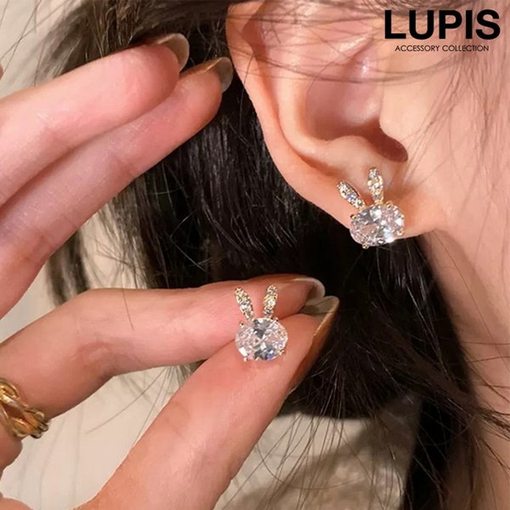 【S925ポスト】うさぎピアス | LUPIS | 詳細画像1 