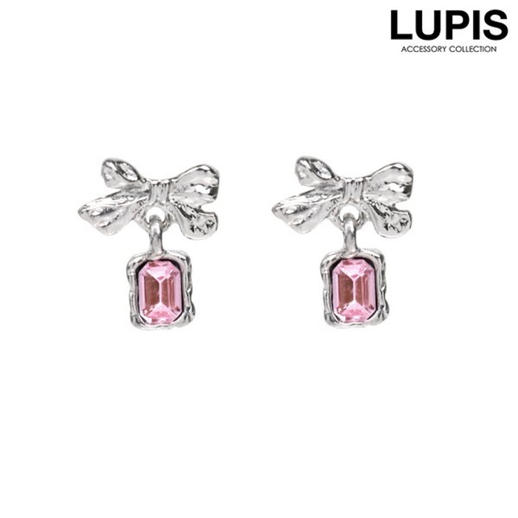 【S925ポスト】モードガーリーリボンピアス | LUPIS | 詳細画像1 