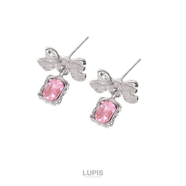 【S925ポスト】モードガーリーリボンピアス | LUPIS | 詳細画像2 