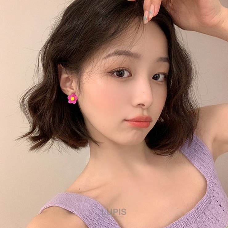 【S925ポスト】ビビットフラワーピアス | LUPIS | 詳細画像4 