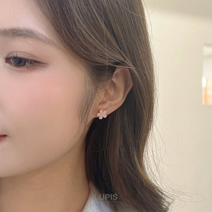 【S925ポスト】チェリーブロッサムピアス | LUPIS | 詳細画像2 