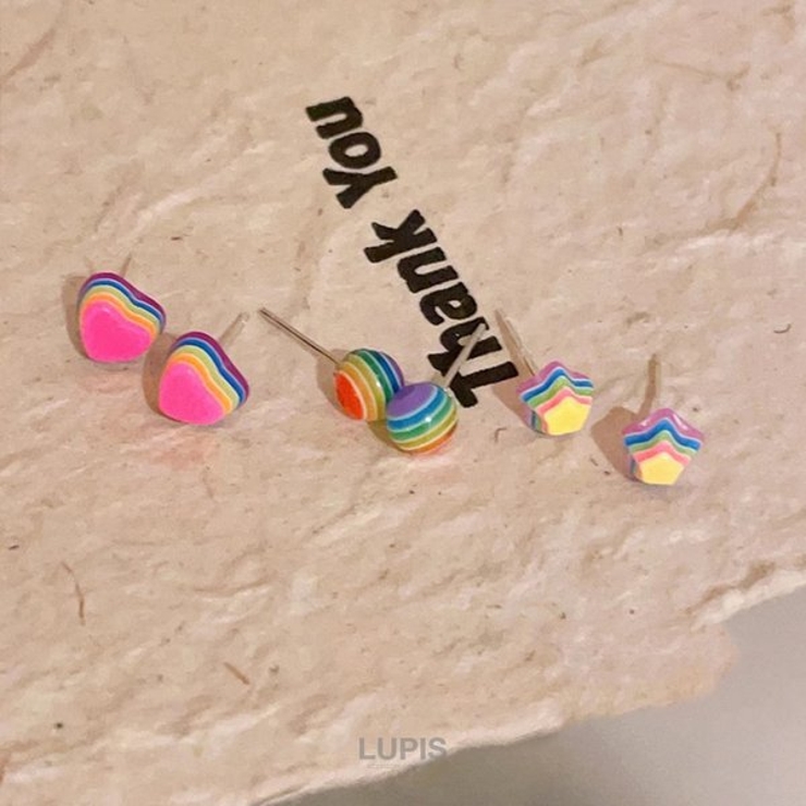 【S925ポスト】スター×ハートレインボーピアス | LUPIS | 詳細画像6 