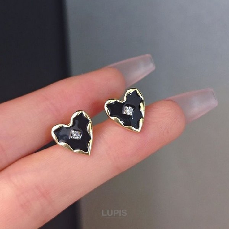 【S925ポスト】エッジラインハートピアス | LUPIS | 詳細画像4 