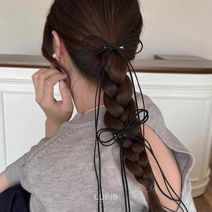 スエードロングリボンヘアクリップ | LUPIS | 詳細画像2 