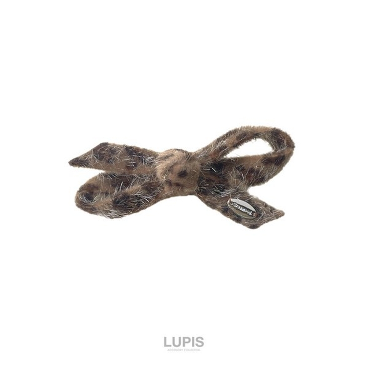 ≪1個入り≫レオパード柄シャギーリボンヘアクリップ | LUPIS | 詳細画像4 