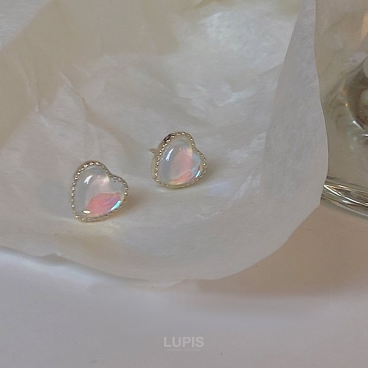 【S925ポスト】オーロラハートピアス | LUPIS | 詳細画像2 