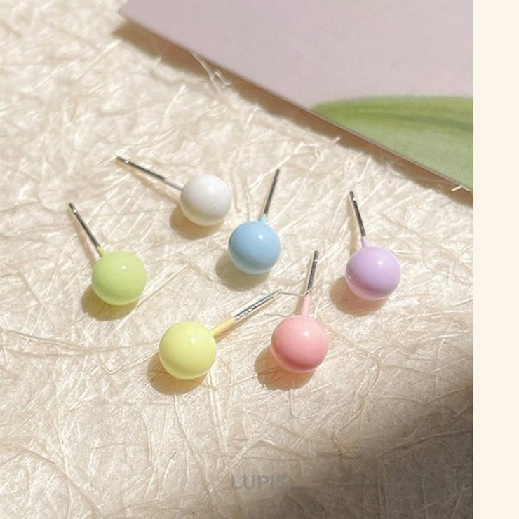 【S925ポスト】パステルカラーボールピアスセット | LUPIS | 詳細画像5 