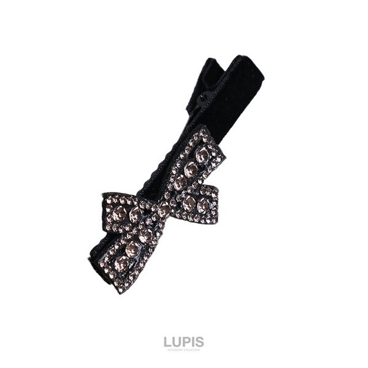 パヴェリボンベロア調ヘアクリップ | LUPIS | 詳細画像2 
