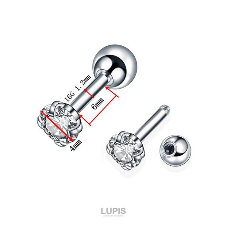 【16G】カラーストーンストレートバーベルボディピアス | LUPIS | 詳細画像2 