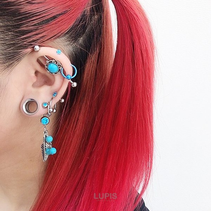 【16G】カラーストーンストレートバーベルボディピアス | LUPIS | 詳細画像17 