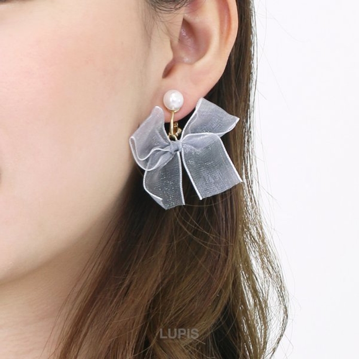 フェミニンリボンパールイヤリング 【アクセサリー アクセ | LUPIS | 詳細画像5 
