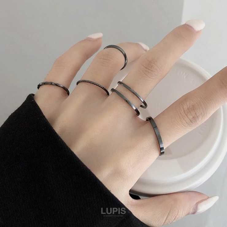 シンプルメタルリングセット【5本セット 指輪】 | LUPIS | 詳細画像2 