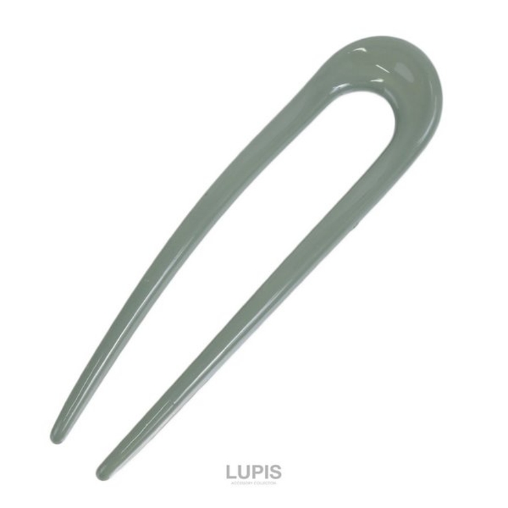 グリーン | アクリルカラーU字コーム【かんざし ヘアアクセサリー】 | LUPIS