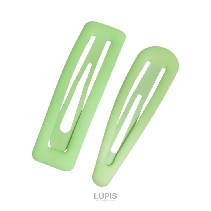 グリーン | パステルマットカラーぱっちんヘアピンセット 【ヘアピン パッチンピン | LUPIS