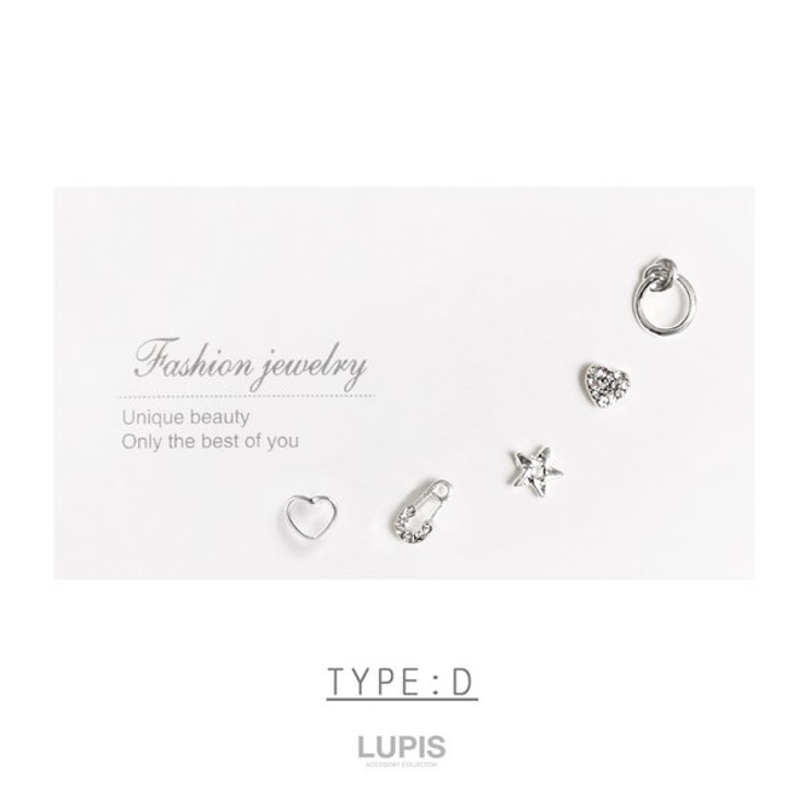 D | ワンポイントピアスセット【極小 片耳用 セットピアス】 | LUPIS