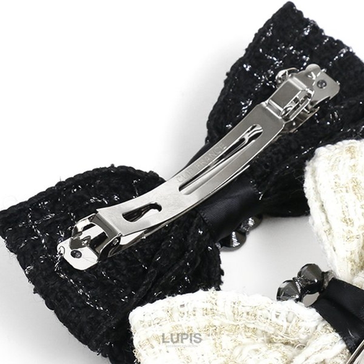 ツイードリボンバレッタ【ヘアアクセサリー バレッタ ツイード | LUPIS | 詳細画像3 