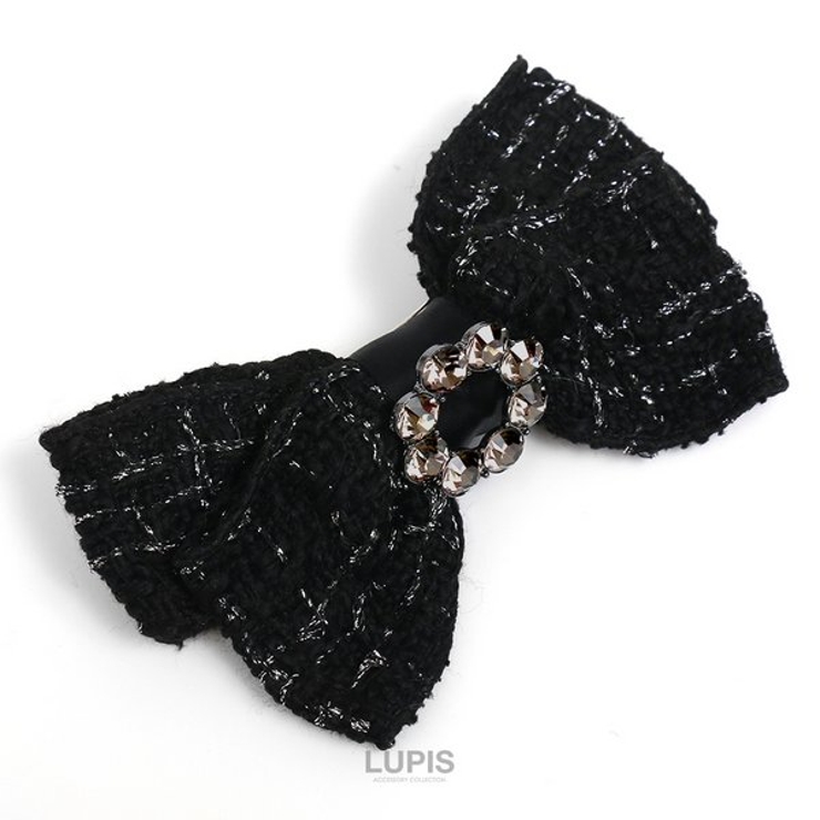 ツイードリボンバレッタ【ヘアアクセサリー バレッタ ツイード | LUPIS | 詳細画像6 