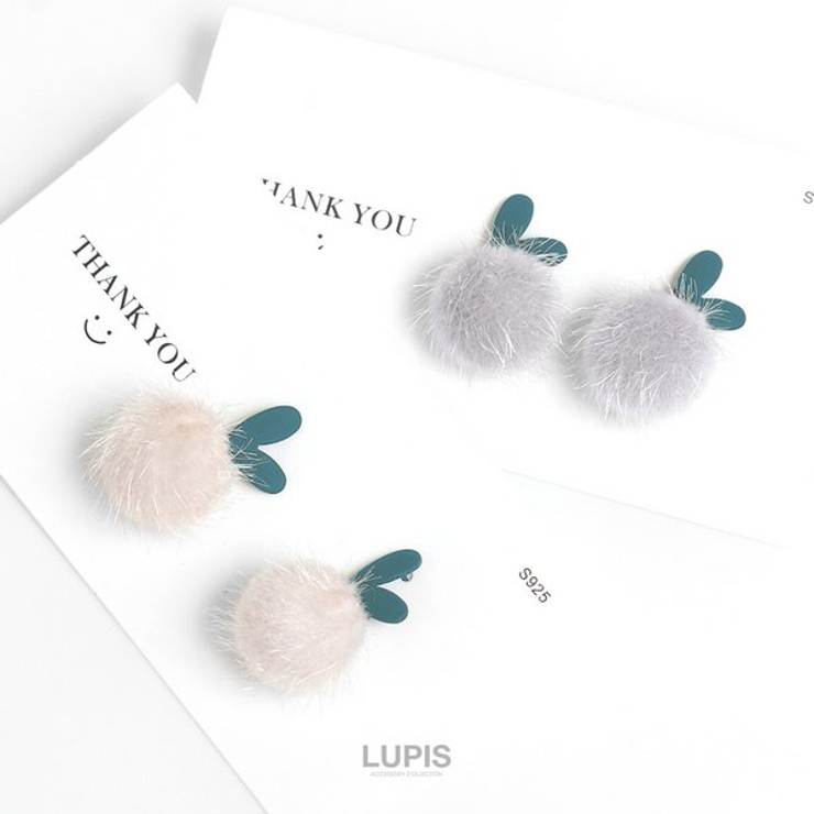 ハート×ファーボールピアス | LUPIS | 詳細画像2 