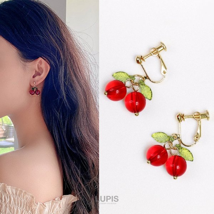 チェリーイヤリング 【イヤリング レディース | LUPIS | 詳細画像4 