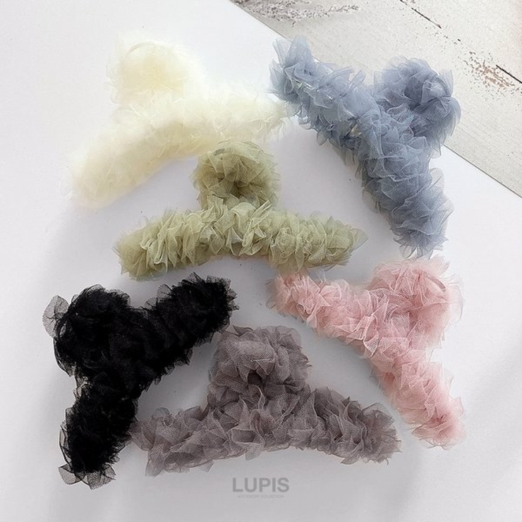 くしゅくしゅオーガンジーバンスクリップ 【ヘアアクセサリー バンスクリップ | LUPIS | 詳細画像9 