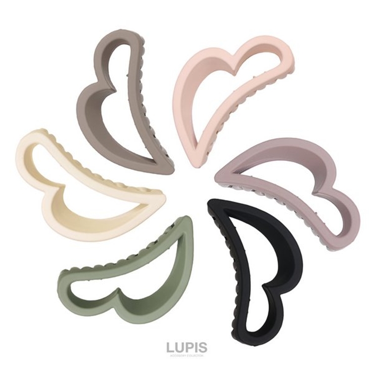 マットカラーハートバンスクリップ 【ヘアクリップ バンスクリップ | LUPIS | 詳細画像2 