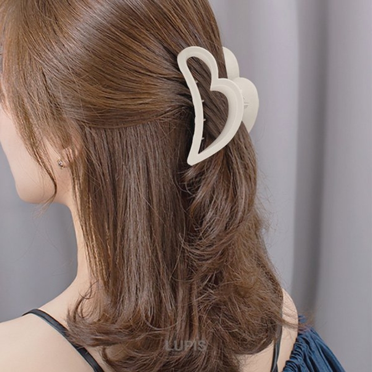 マットカラーハートバンスクリップ 【ヘアクリップ バンスクリップ | LUPIS | 詳細画像6 