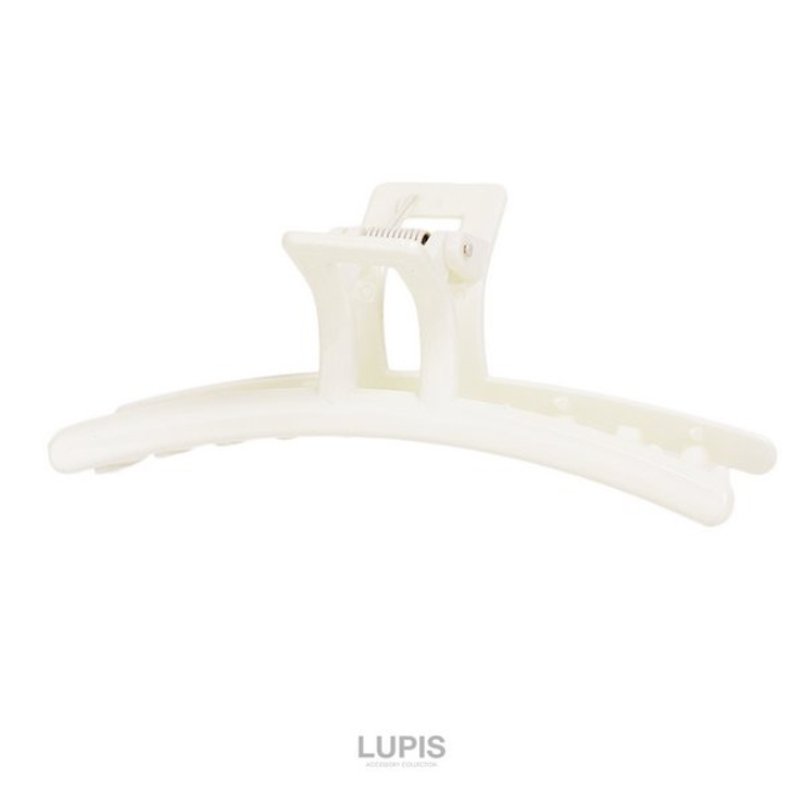 ホワイト | シンプルラインバンスクリップ 【バンスクリップ ヘアクリップ | LUPIS