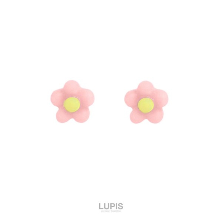 ピンク | ポップフラワープチピアス【小ぶり S925ポスト】 | LUPIS