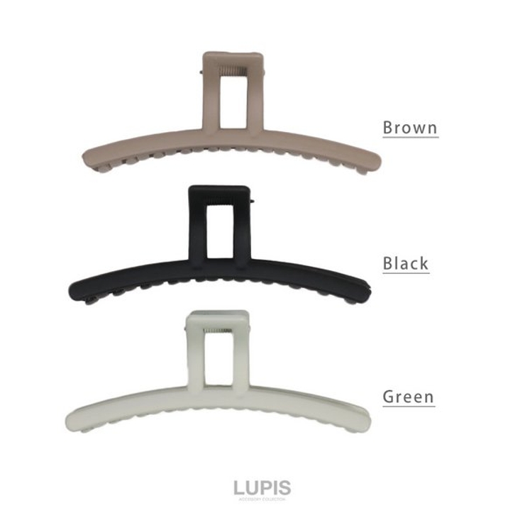 マットカラーシンプルラインバンスクリップ【大きめ ヘアアクセサリー】 | LUPIS | 詳細画像2 