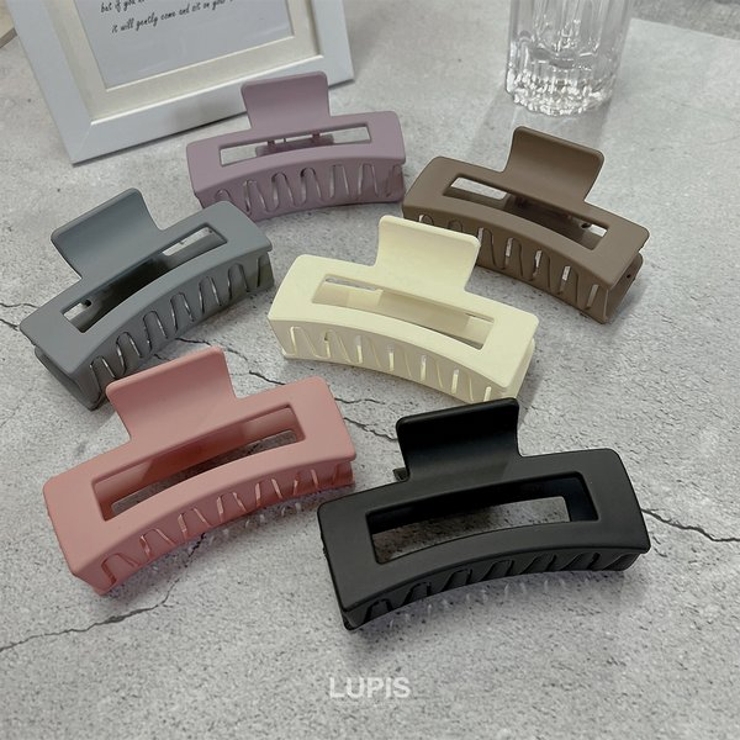 マットカラーレクタングルバンスクリップ【ヘアアクセサリー】 | LUPIS | 詳細画像2 