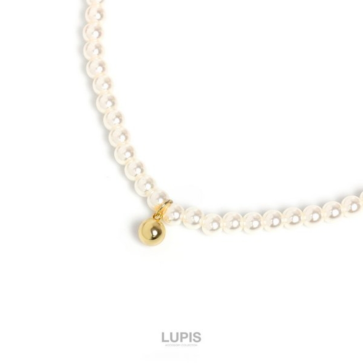 メタルボール×パールネックレス | LUPIS | 詳細画像3 