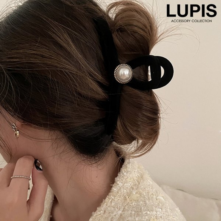 ベロア風バンスクリップ【ヘアアクセサリー】 | LUPIS | 詳細画像1 