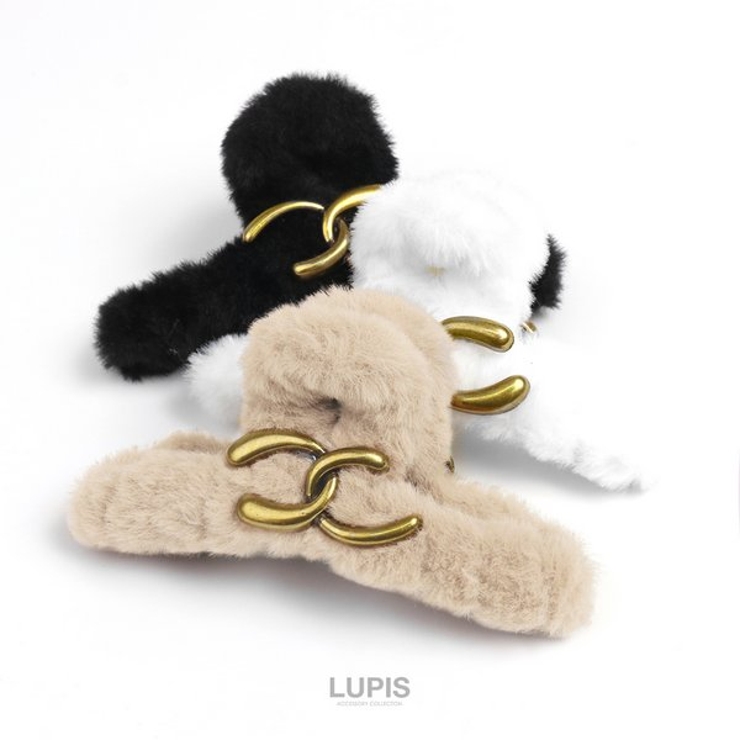 アンティーク調メタルチェーン×ファーバンスクリップ【ヘアアクセサリー】 | LUPIS | 詳細画像8 