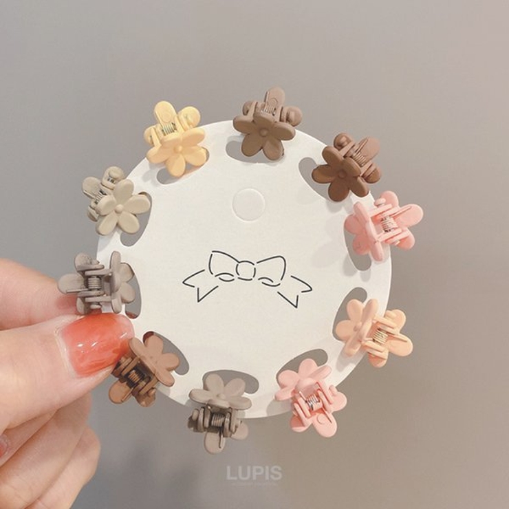 シックカラーフラワーミニヘアクリップセット | LUPIS | 詳細画像5 