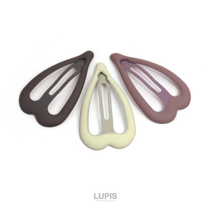 マットカラーハート×スターぱっちんヘアピンセット | LUPIS | 詳細画像2 