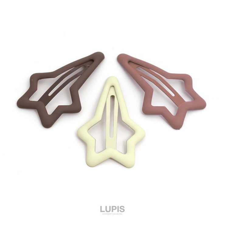 マットカラーハート×スターぱっちんヘアピンセット | LUPIS | 詳細画像3 