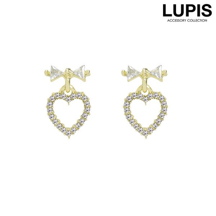 リボン×ハートキラキライヤリング | LUPIS | 詳細画像1 