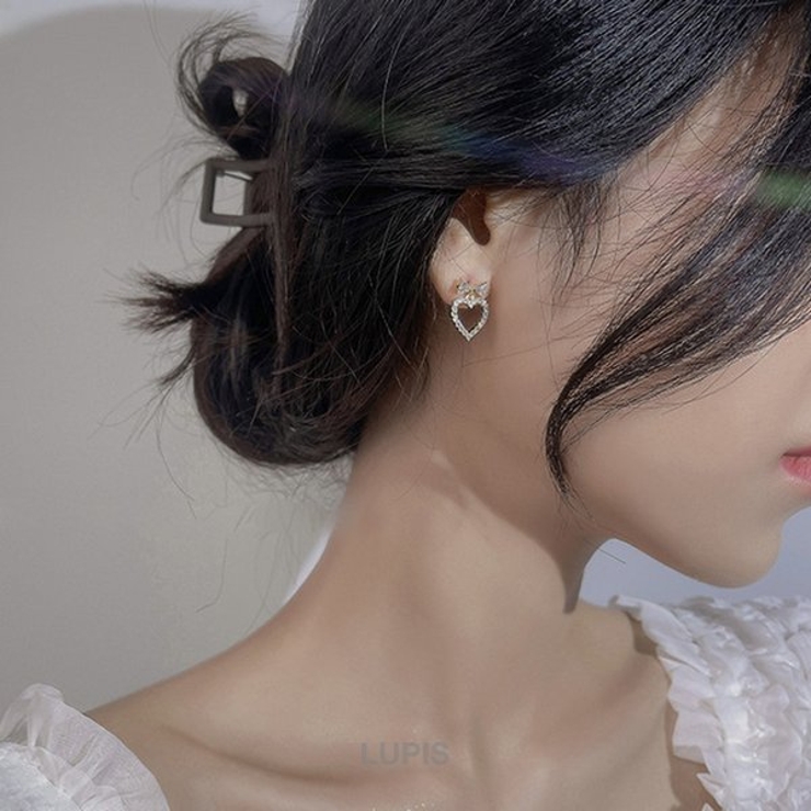 リボン×ハートキラキライヤリング | LUPIS | 詳細画像5 