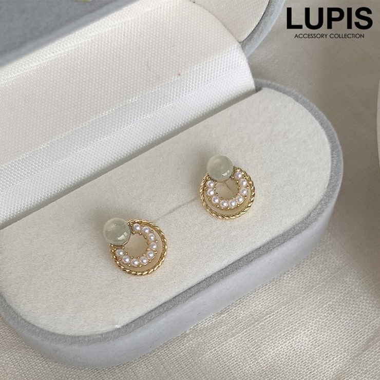 エレガントラウンドピアス【S925ポスト】 | LUPIS | 詳細画像1 