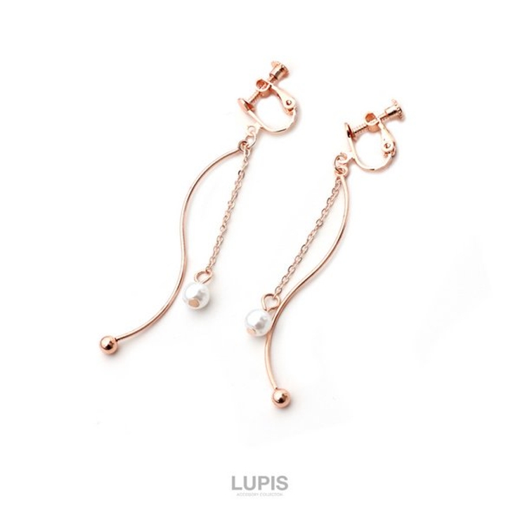 ウェーブ×チェーンイヤリング【ネジバネ式】 | LUPIS | 詳細画像5 