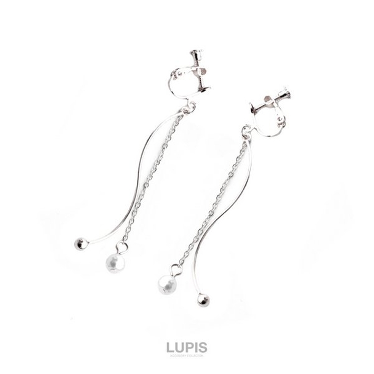ウェーブ×チェーンイヤリング【ネジバネ式】 | LUPIS | 詳細画像6 