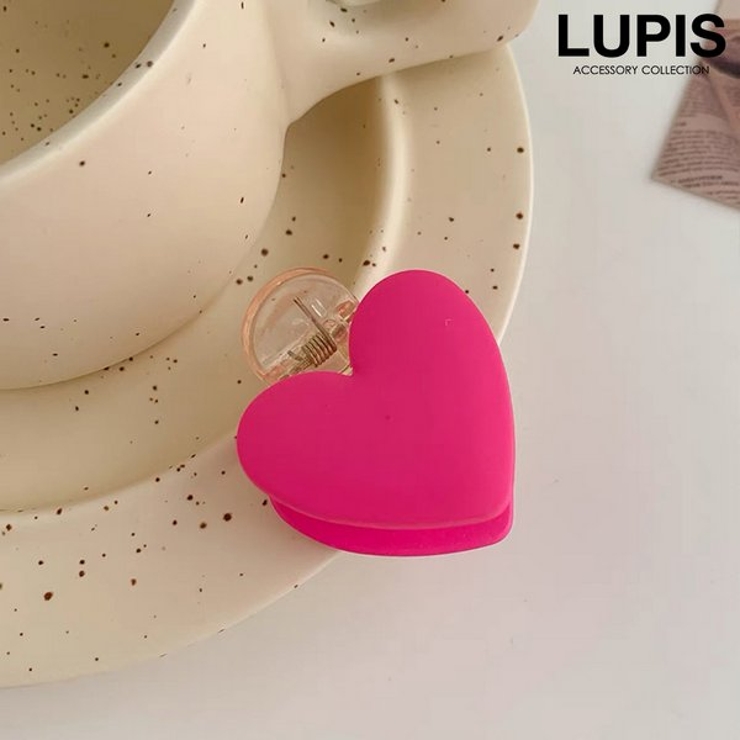 ビビットカラーハートヘアクリップ | LUPIS | 詳細画像1 
